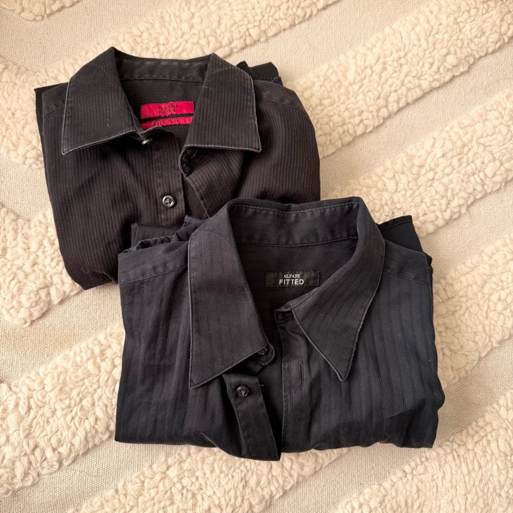 Vintage Alfani Long Sleeve Dress Shirt‎ with Pocket